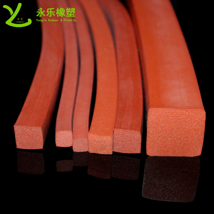 擠出硅膠密封條，耐高溫發(fā)泡硅膠條，阻燃硅膠發(fā)泡條