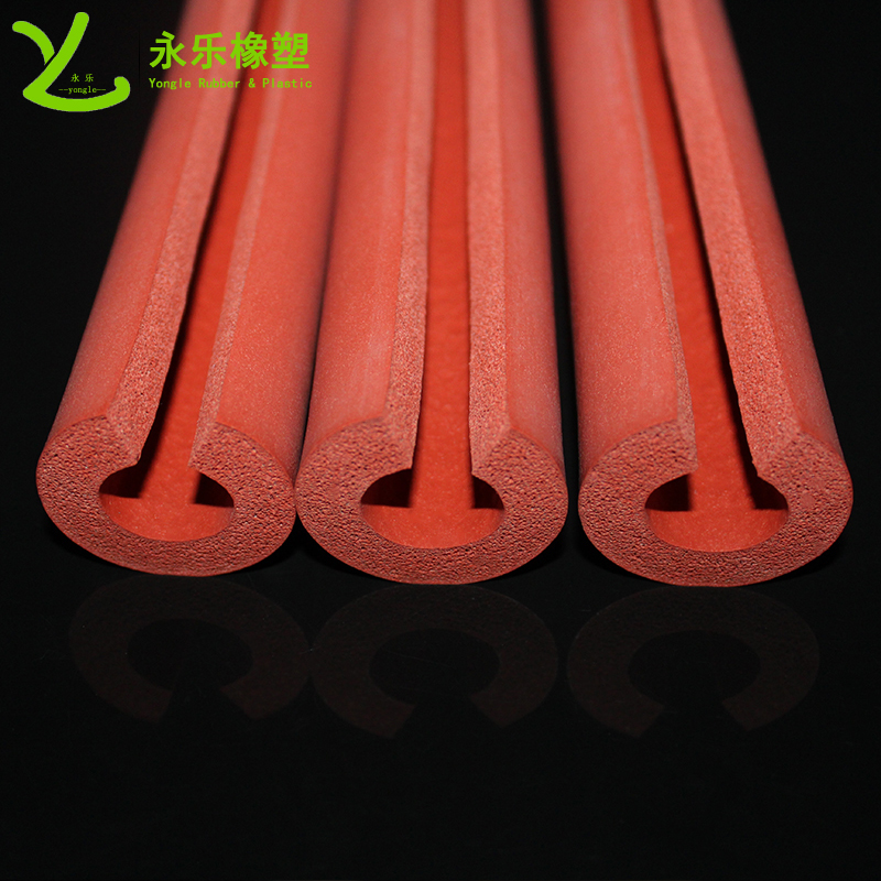 開口發(fā)泡硅膠管，耐高溫發(fā)泡硅膠管，保溫發(fā)泡硅膠管，隔熱發(fā)泡硅膠管