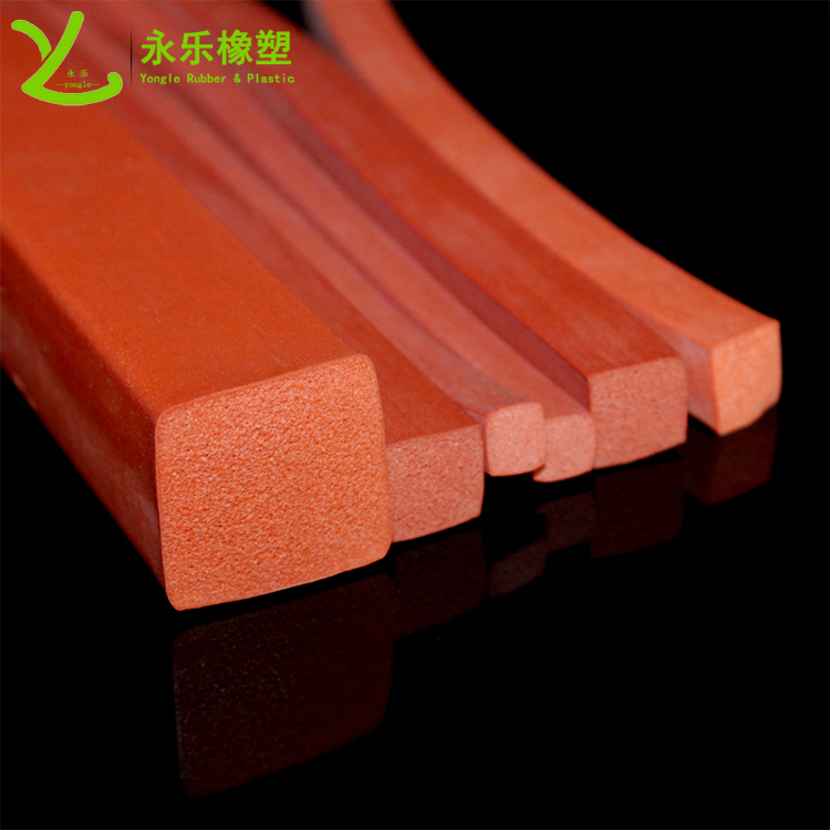 擠出硅膠密封條，耐高溫發(fā)泡硅膠條，阻燃硅膠發(fā)泡條