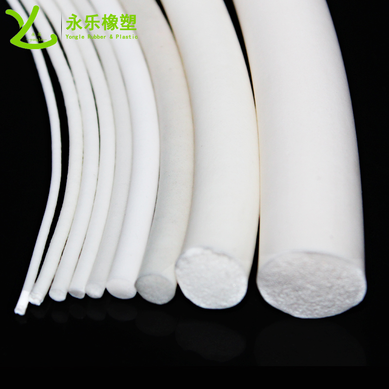 白色發(fā)泡硅膠條，無鹵發(fā)泡硅膠密封條，防水發(fā)泡硅膠密封條