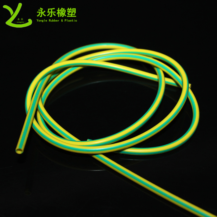 阻燃硅膠管，雙色阻燃硅膠管，黃綠絕緣硅膠管