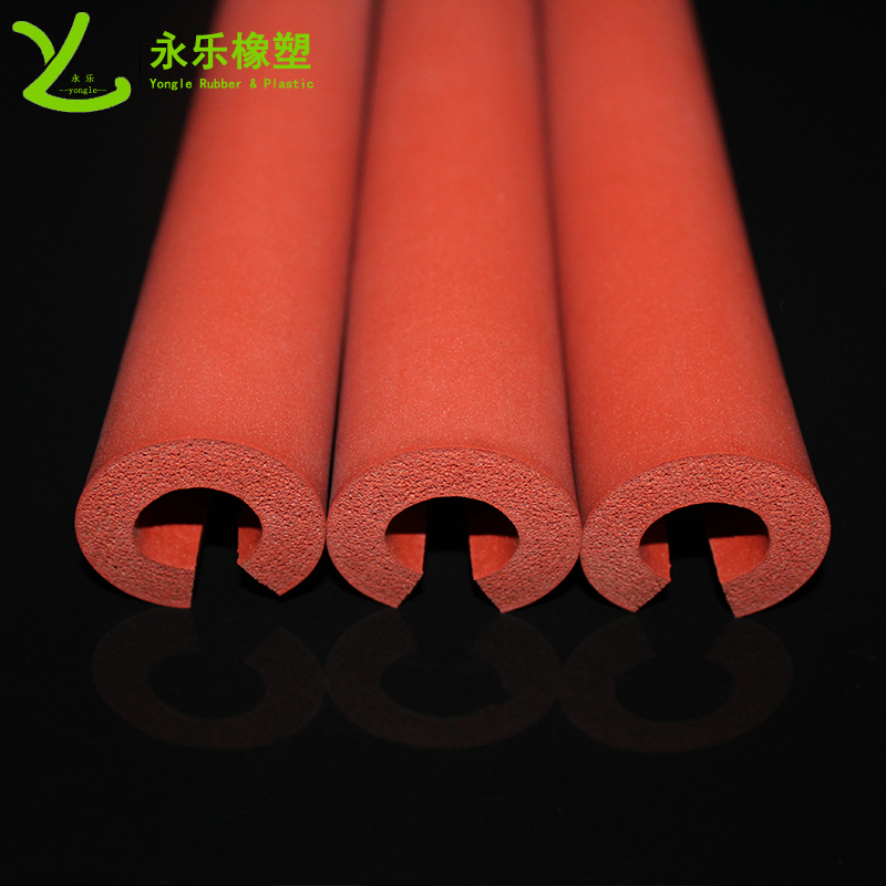 開口發(fā)泡硅膠管，耐高溫發(fā)泡硅膠管，保溫發(fā)泡硅膠管，隔熱發(fā)泡硅膠管