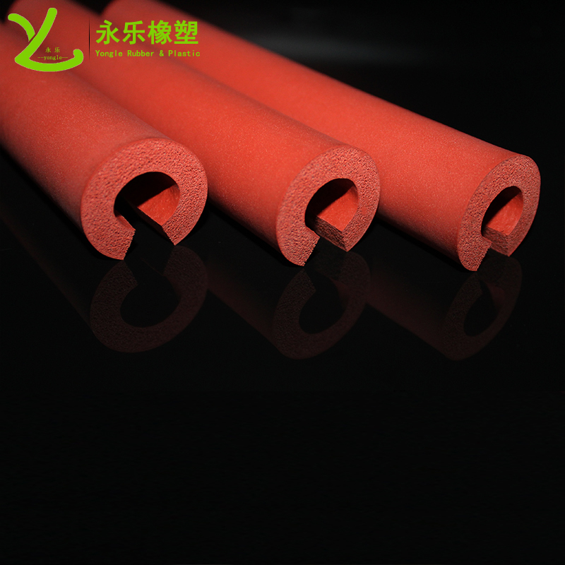 開口發(fā)泡硅膠管，耐高溫發(fā)泡硅膠管，保溫發(fā)泡硅膠管，隔熱發(fā)泡硅膠管