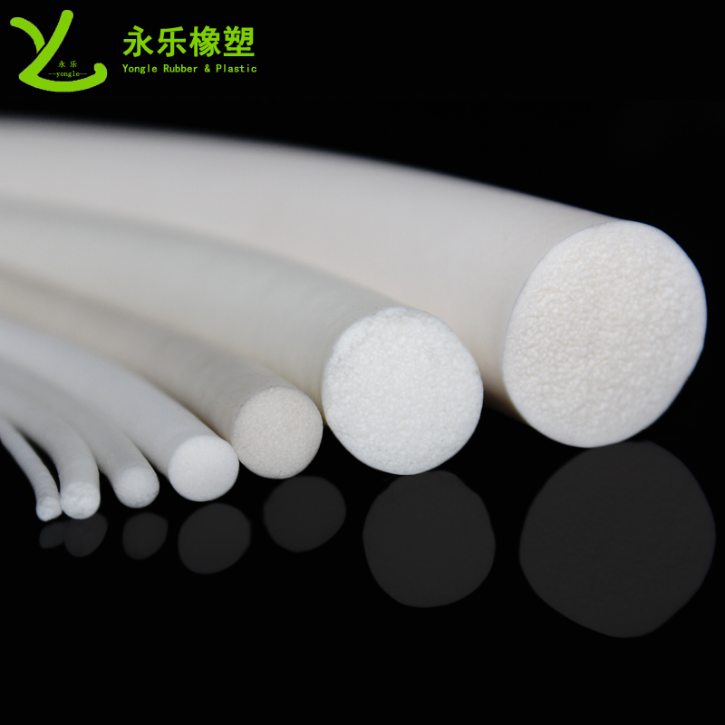 白色發(fā)泡硅膠條，無鹵發(fā)泡硅膠密封條，防水發(fā)泡硅膠密封條