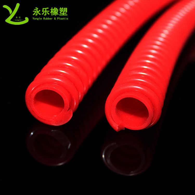 擠出醫(yī)用硅膠波紋管，紅色硅膠波紋管，耐高溫硅膠波紋管