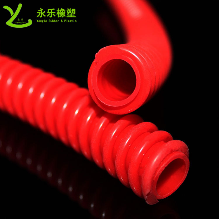 擠出醫(yī)用硅膠波紋管，紅色硅膠波紋管，耐高溫硅膠波紋管