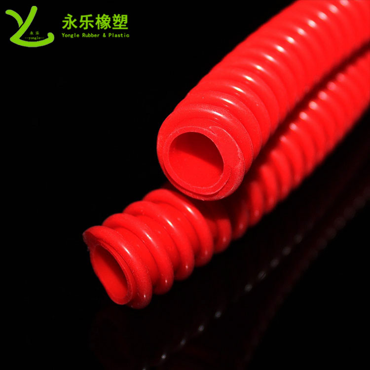 擠出醫(yī)用硅膠波紋管，紅色硅膠波紋管，耐高溫硅膠波紋管