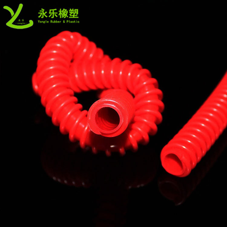 擠出醫(yī)用硅膠波紋管，紅色硅膠波紋管，耐高溫硅膠波紋管