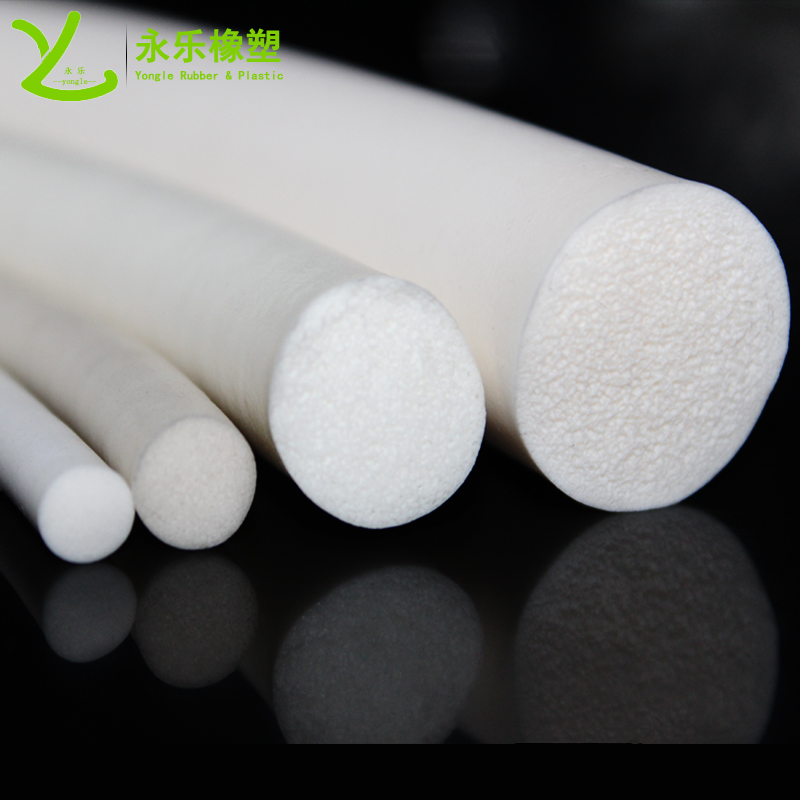 白色發(fā)泡硅膠條，無鹵發(fā)泡硅膠密封條，防水發(fā)泡硅膠密封條