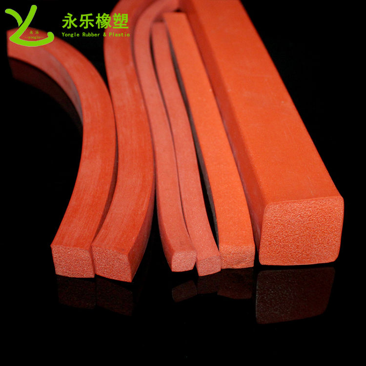 擠出硅膠密封條，耐高溫發(fā)泡硅膠條，阻燃硅膠發(fā)泡條