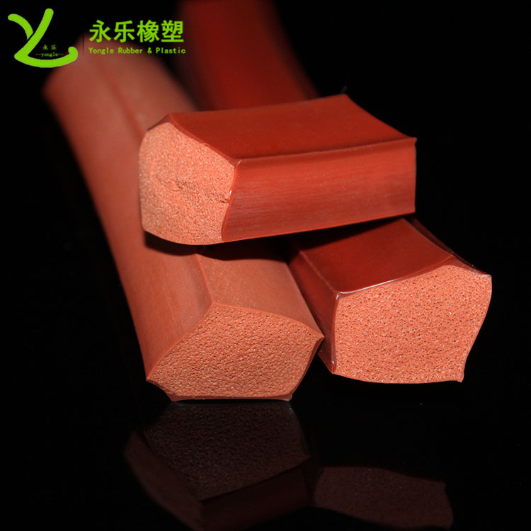 擠出復(fù)合發(fā)泡硅膠條，耐高溫復(fù)合發(fā)泡硅膠條，耐老化復(fù)合發(fā)泡硅膠條